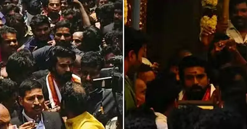 ram charan visits durga devi temple